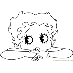 Betty Boop Free Coloring Page for Kids