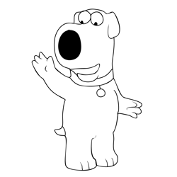 Brian Griffin 1 Free Coloring Page for Kids