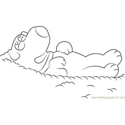 Brian Griffin Sleeping Free Coloring Page for Kids