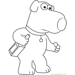 Brian Griffin by Oscartomas Free Coloring Page for Kids