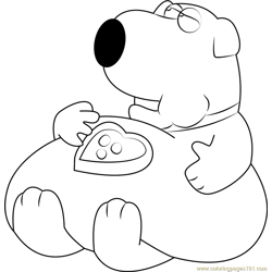 Brian Griffin Shy Coloring Page for Kids - Free Brian Griffin Printable