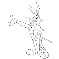 Bugs Bunny At The Symphony Free Coloring Page for Kids