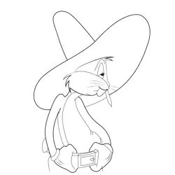 Bugs Bunny Wearing A Big Hat Free Coloring Page for Kids