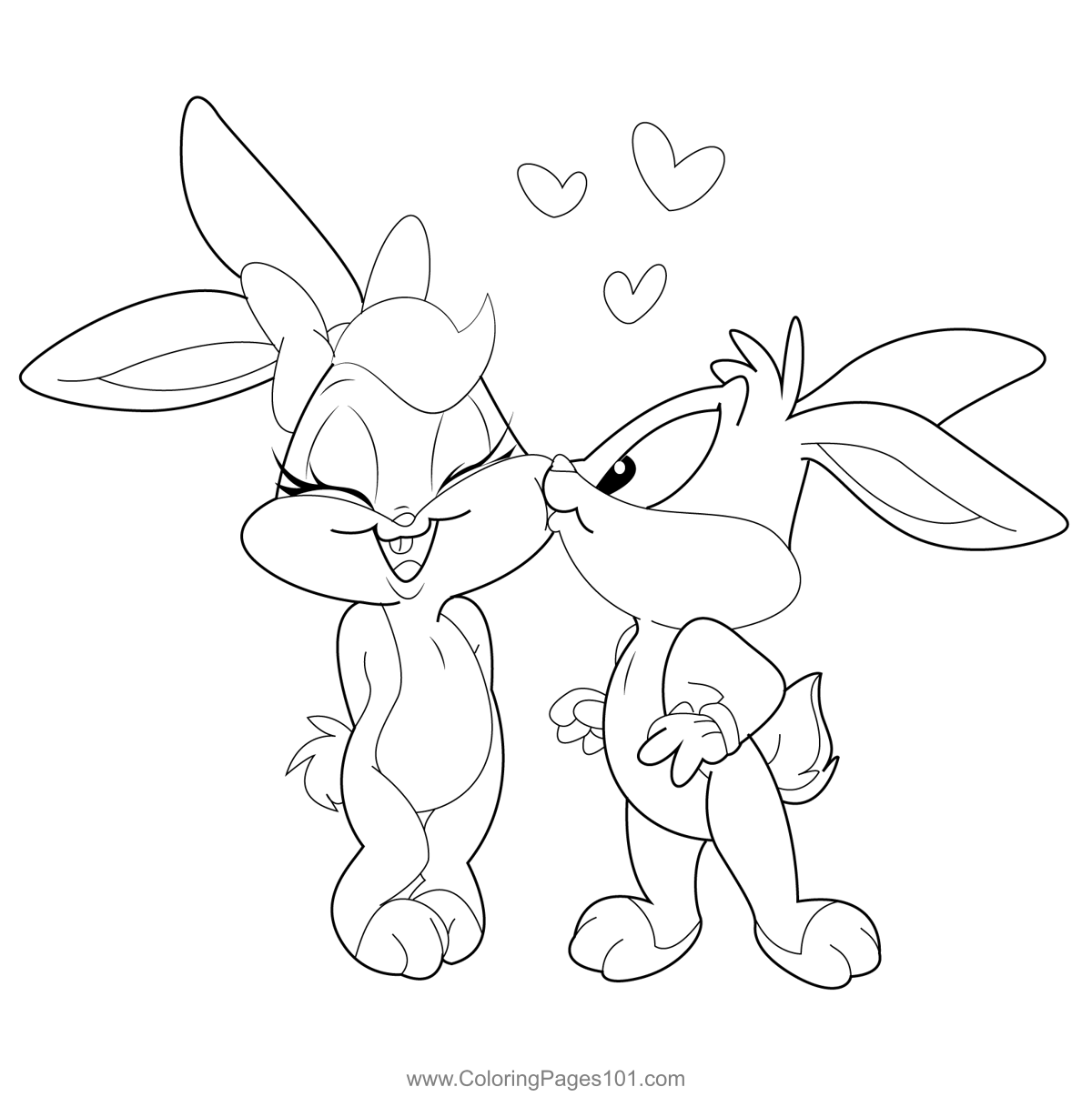 Kid Bugs Bunny And Kid Lola Bunny