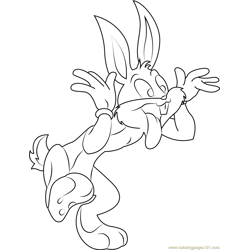 Bugs Bunny Rabbit Free Coloring Page for Kids