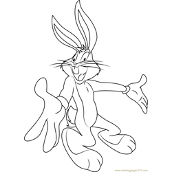 Bugs Bunny Free Coloring Page for Kids
