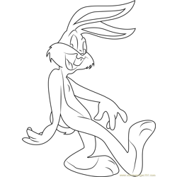 Bugs Bunny without Gloves Free Coloring Page for Kids