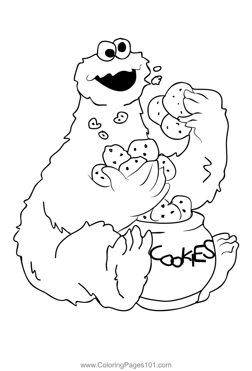 Free Cookie Monster Coloring Pages Free Cookie Monster Coloring Pages