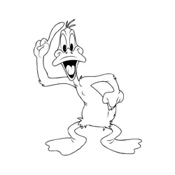 Daffy Duck  3 Free Coloring Page for Kids