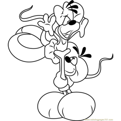 Diddlina and Diddl Free Coloring Page for Kids
