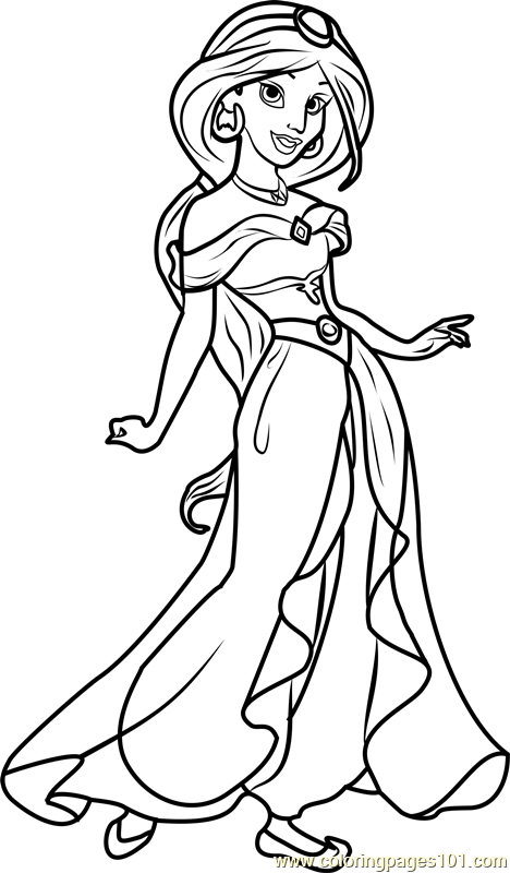 Princess Jasmine Coloring Page Timelessmiraclecom Princess Jasmine Coloring Page Timelessmiraclecom