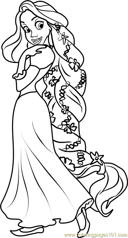 rapunzel baby coloring pages