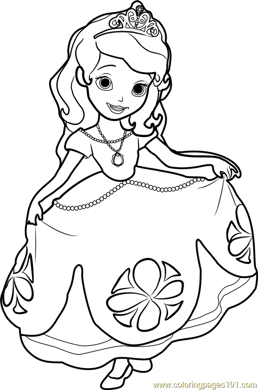 Princess Sofia Coloring Page For Kids Free Disney Princesses