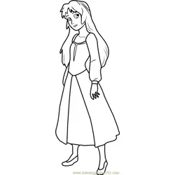 Princess Eilonwy Free Coloring Page for Kids