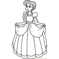 Princess Melody Free Coloring Page for Kids