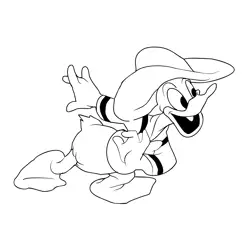 Donald Duck 3 Free Coloring Page for Kids
