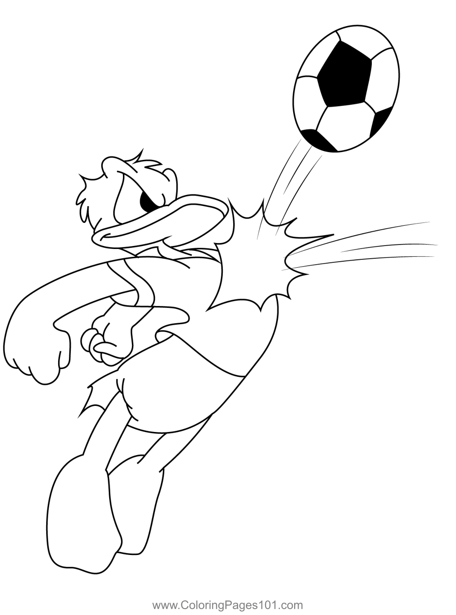 Donald Duck With Football