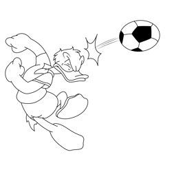 Playing Football Free Coloring Page for Kids