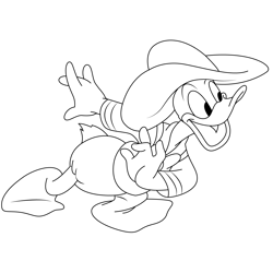 Shouting Donald Duck Free Coloring Page for Kids