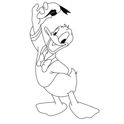 The Donald Duck Free Coloring Page for Kids