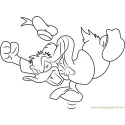 Donald Duck Shouting Free Coloring Page for Kids