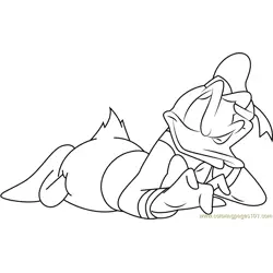 Donald Duck Up See Free Coloring Page for Kids