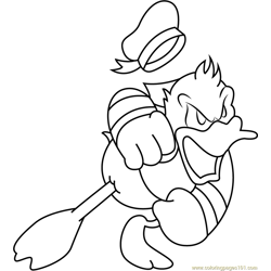 Donald Duck by Captainjamesman Free Coloring Page for Kids