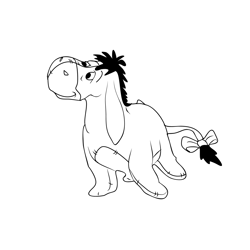 Eeyore 2 Free Coloring Page for Kids