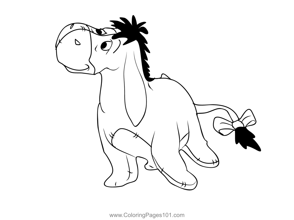 Eeyore 2 Coloring Page for Kids - Free Eeyore Printable Coloring Pages