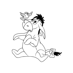 Eeyore 3 Free Coloring Page for Kids