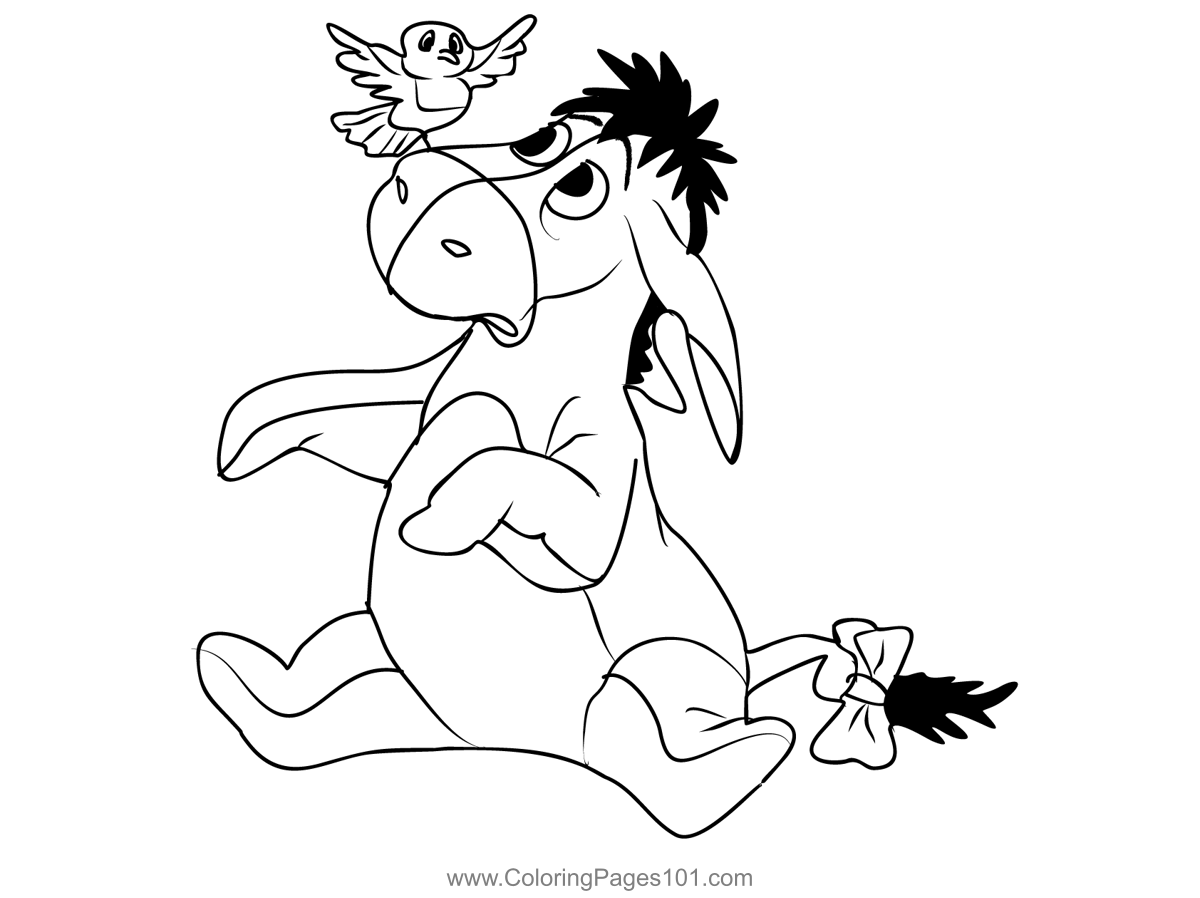 Eeyore 3 Coloring Page for Kids - Free Eeyore Printable Coloring Pages