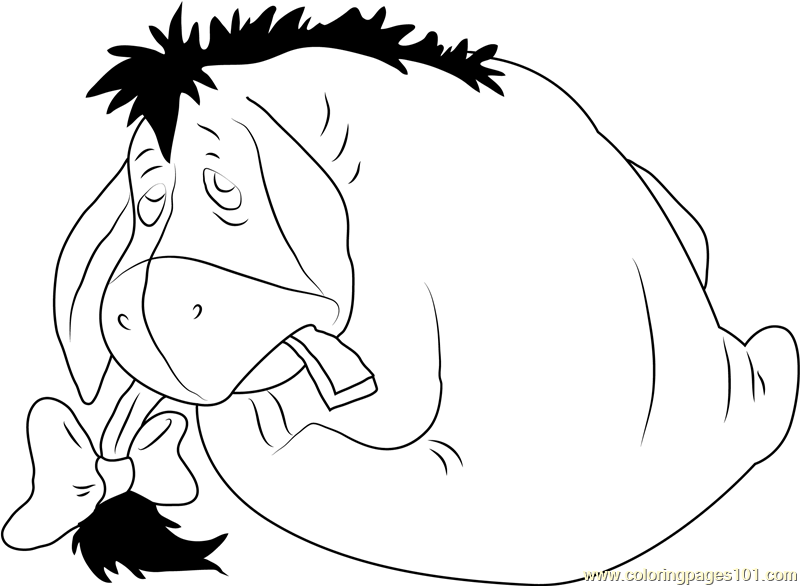 Eeyore having Tail in Mouth