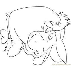Eeyore Gasping Free Coloring Page for Kids