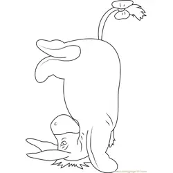Eeyore Free Coloring Page for Kids