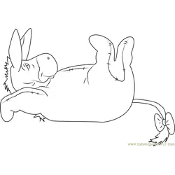 Eeyore the Donkey Free Coloring Page for Kids