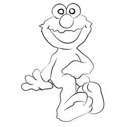 Elmo 1 Free Coloring Page for Kids