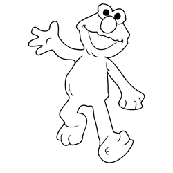 Elmo 2 Free Coloring Page for Kids