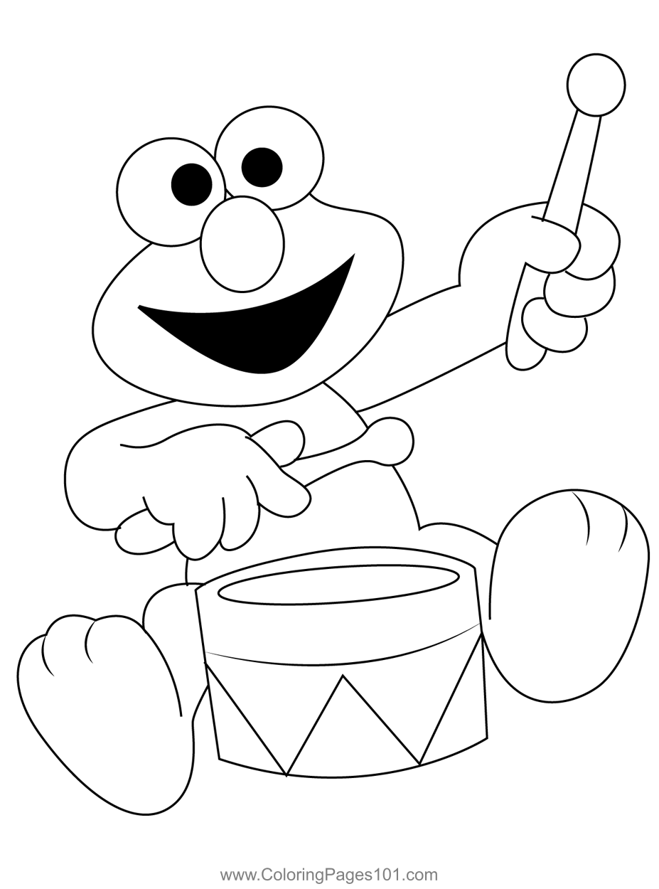 Elmo Playing Drum