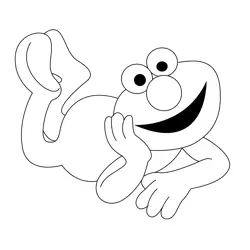 Elmo Thinking Free Coloring Page for Kids