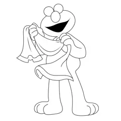 Fresh Elmo Free Coloring Page for Kids