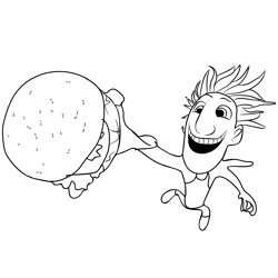 Flint Lockwood 2 Free Coloring Page for Kids
