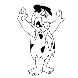 Fred Flintstone 1 Free Coloring Page for Kids