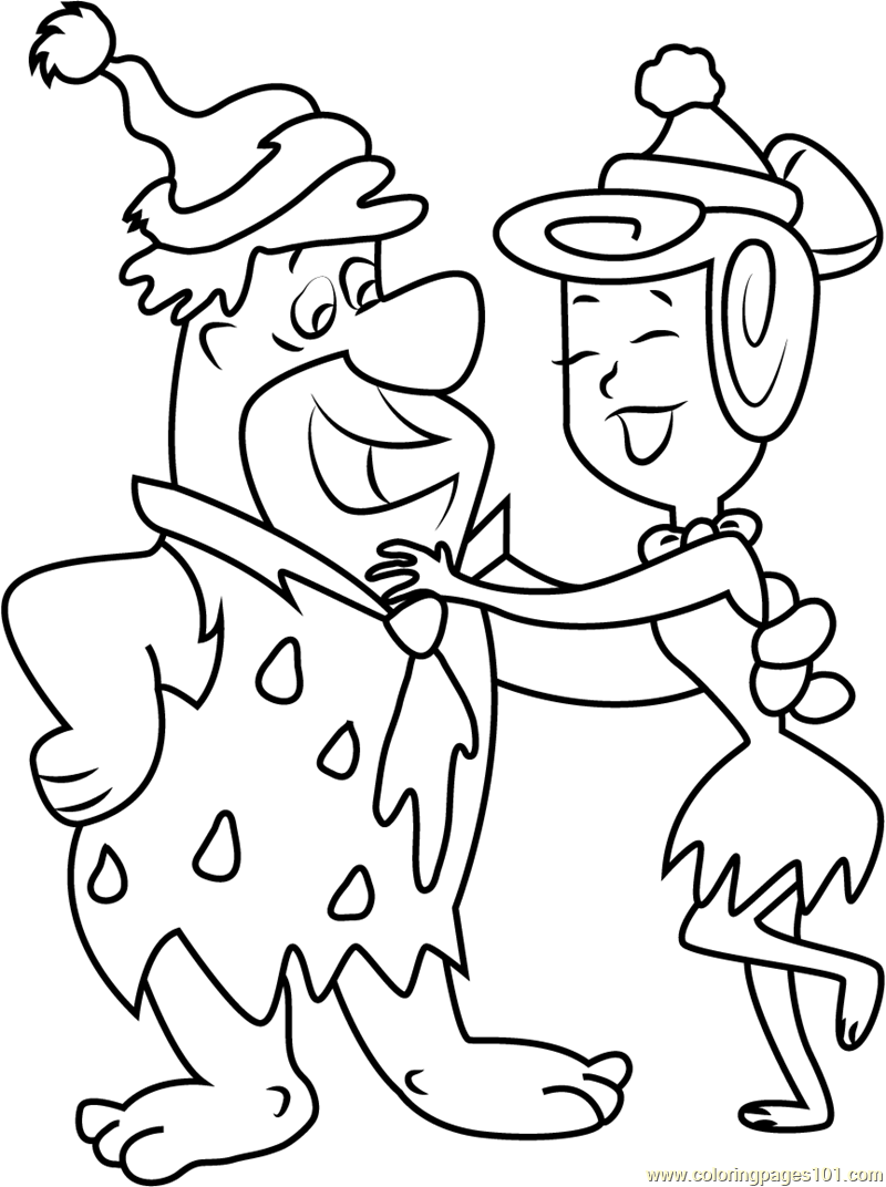 Flintstones Coloring Pages Kids Book Color Print Adult Printable