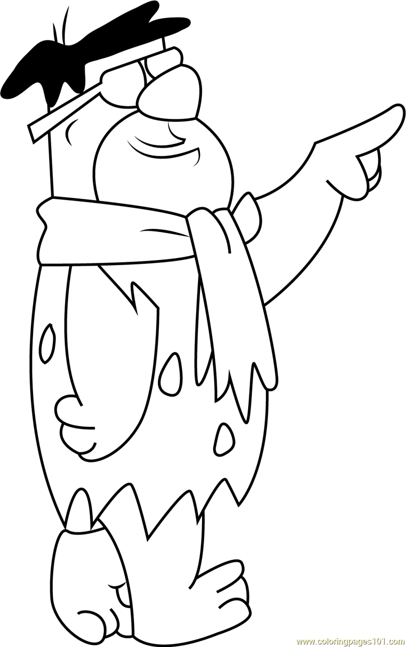 Hawaiian Escape Fred Coloring Page For Kids Free Fred Flintstone 