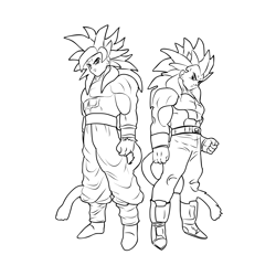 Goku 1 Free Coloring Page for Kids