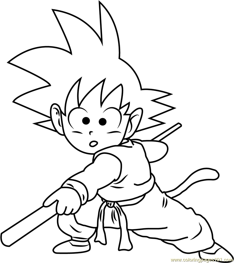 Dragon Ball Goku Coloring Pages - Free Printable Coloring Pages