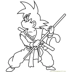 Kakarot Free Coloring Page for Kids