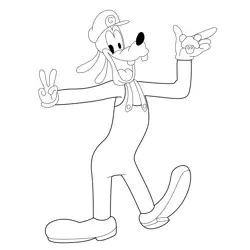 Disney Goofy Style Free Coloring Page for Kids