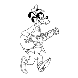 Goofy 1 Free Coloring Page for Kids