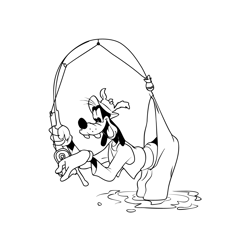 Goofy 2 Free Coloring Page for Kids